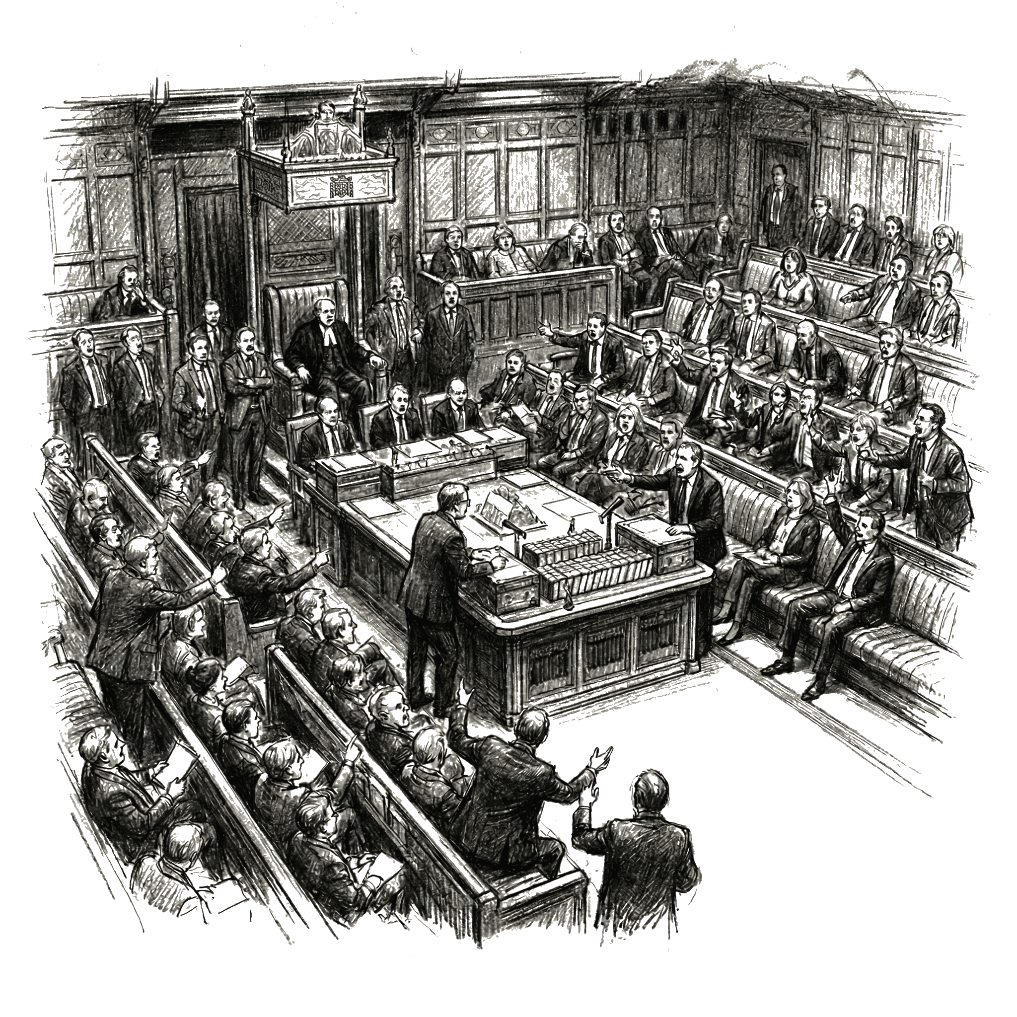 Parliamentary debate illustration